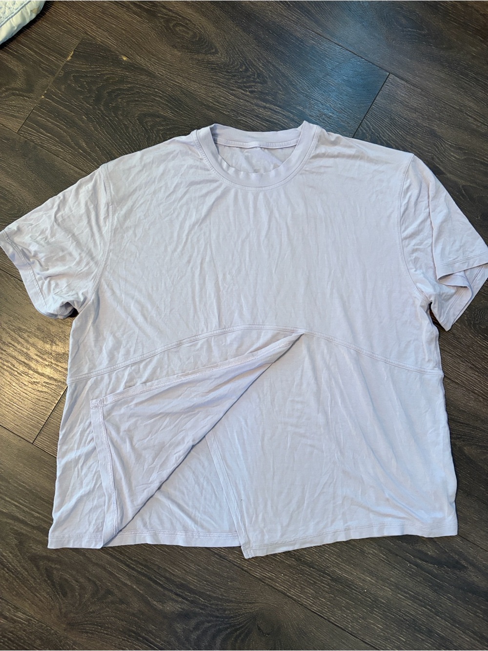 lululemon athletica Criss Cross Bottom Short Sleeve Crew Tee in Pale Lavender L